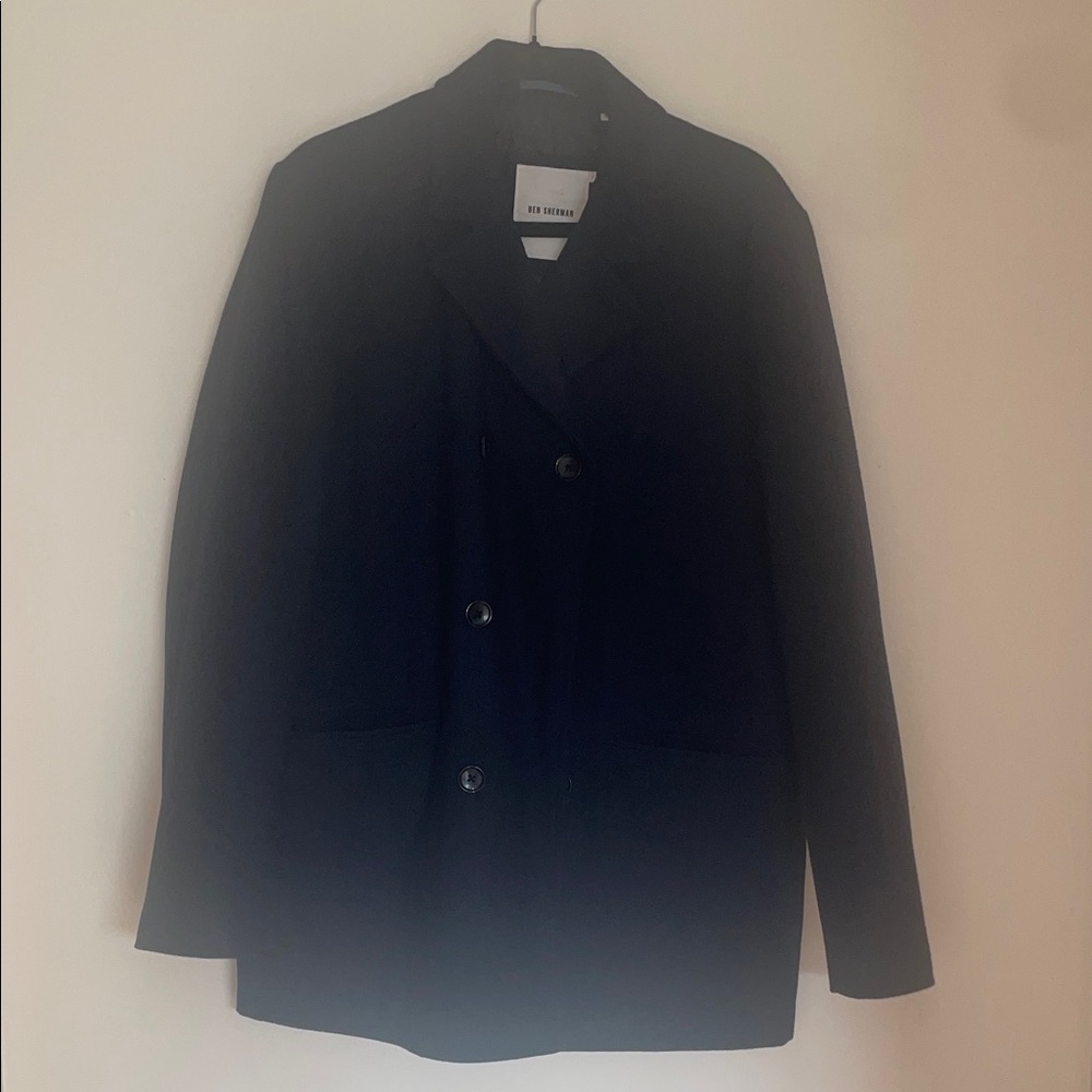 Ben Sherman Men's Black Pea Coat